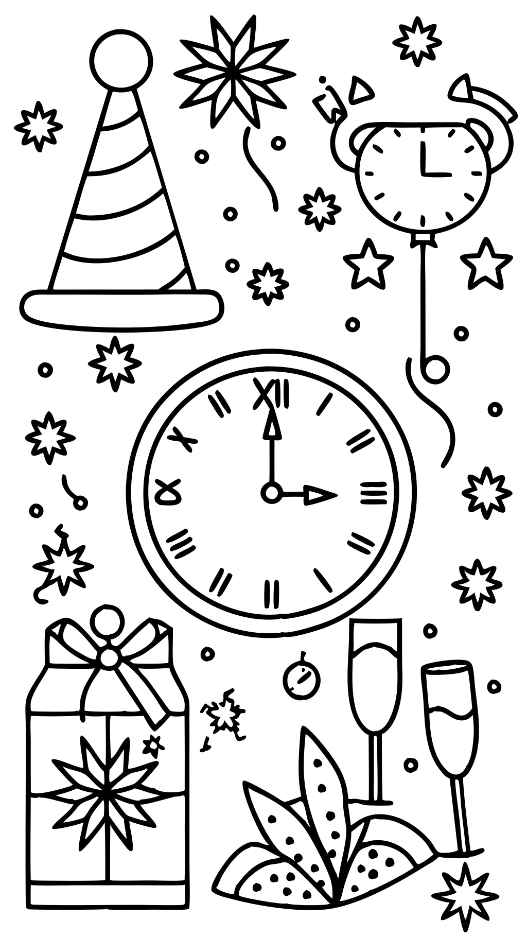 coloring pages new year